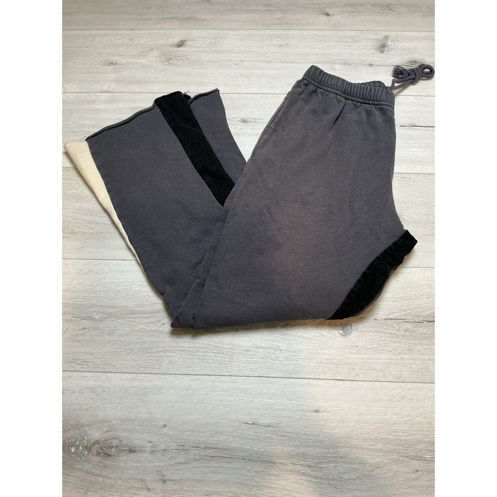 Gallery Dept Logo Flare Sweatpants Charcoal Grey White Medium New With Tags - Picture 4 of 6